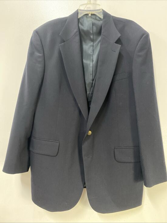 Oscar de la Renta Other - Oscar De La Renta Mens 44R Black 100% Wool 2-Buttons Blazer Sport Coat